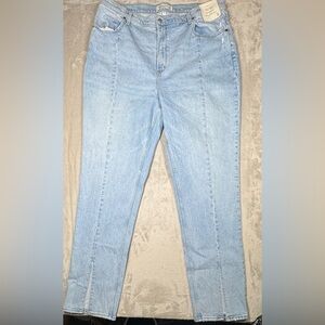NWT Abercrombie & Fitch The 90s Slim Straight Ultra High Rise Jeans Size 35/20L
